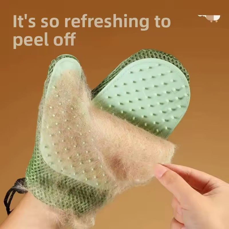Silicone Massage Gloves and Pet Hair Removal Brushes