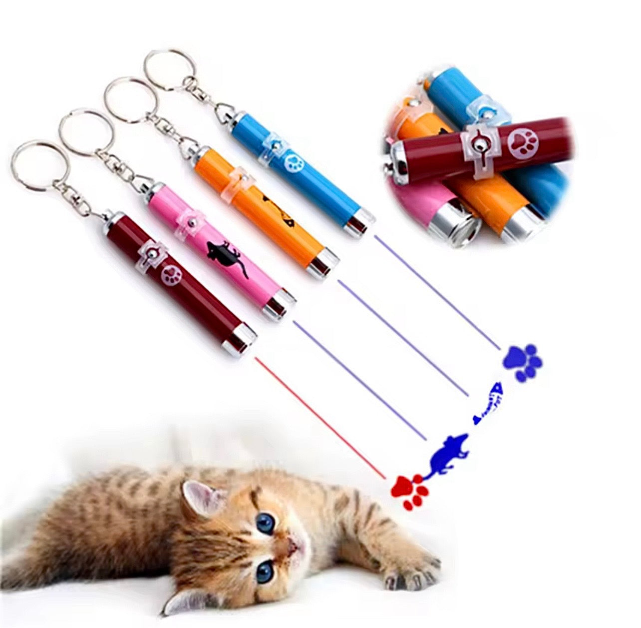 Cat Toy Projector Flashlight with Mouse Projection